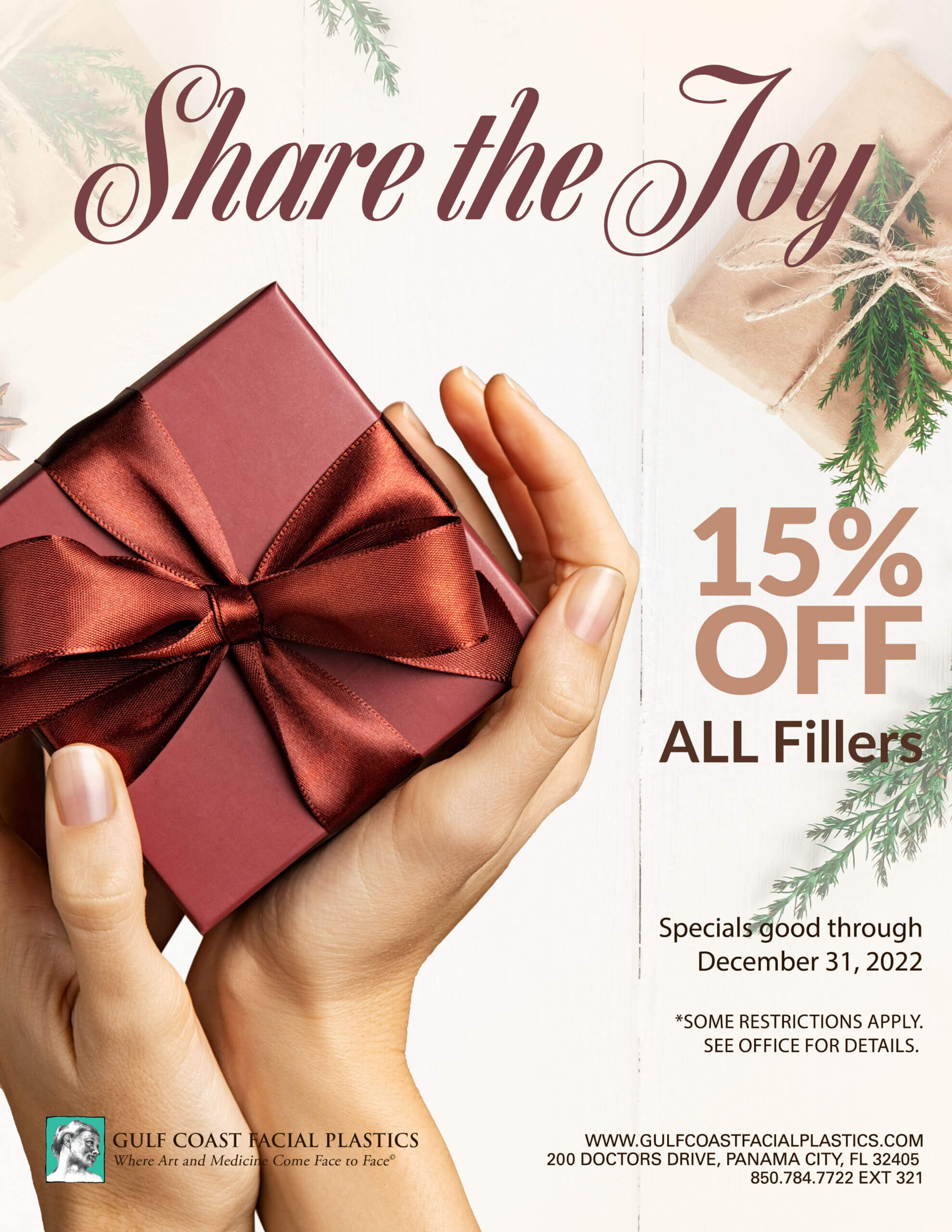 Share the joy with 15% OFF all fillers in the month of December.